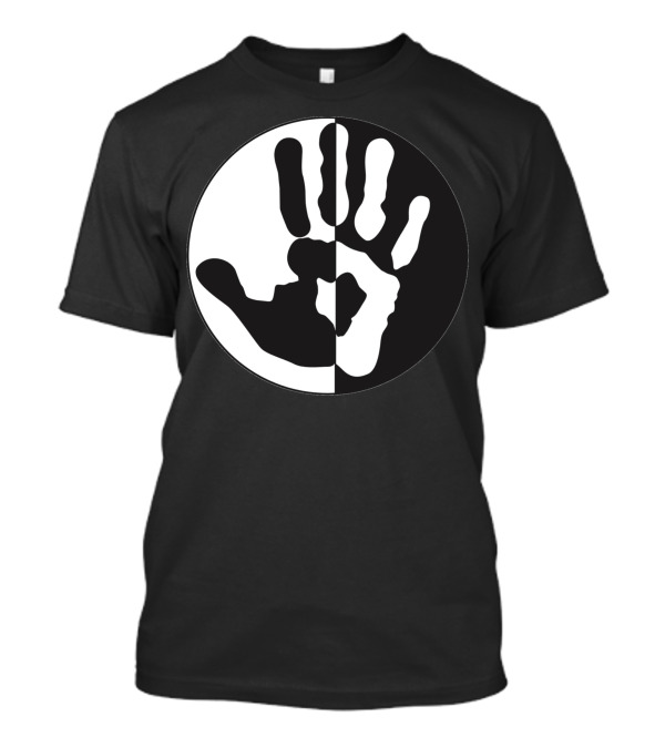 Black Out Tuesday Yin Yang Hand T-Shirt