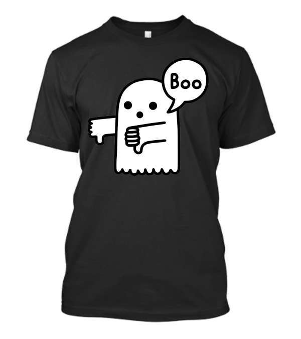 Boo Thumbs Down Ghost Speech Bubble T-Shirt