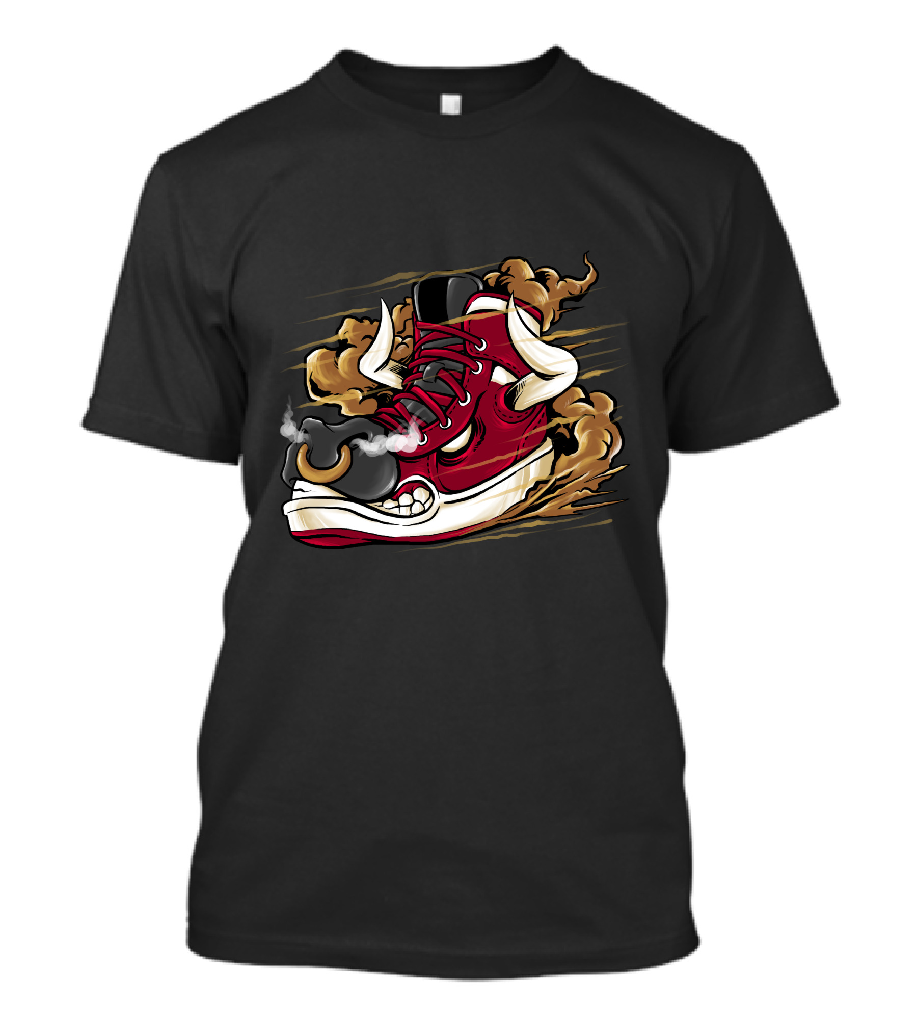 Bufallo Boy Bull Shoe Smoke T-Shirt
