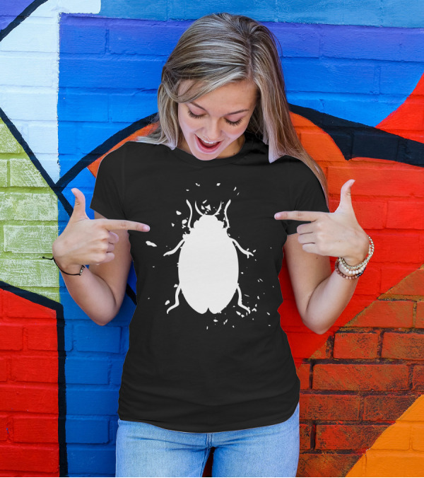 Bug Beetle Scarab Insect Silhouette Burst T-Shirt