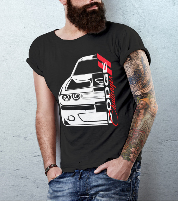Dodge Challenger SRT Front Profile Iconic T-Shirt