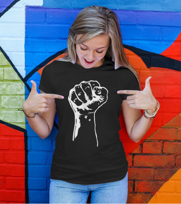 Civil Rights Equality Freedom Justice Fist BLM Power Raised Fist Icon Symbol Of Strength T-Shirt