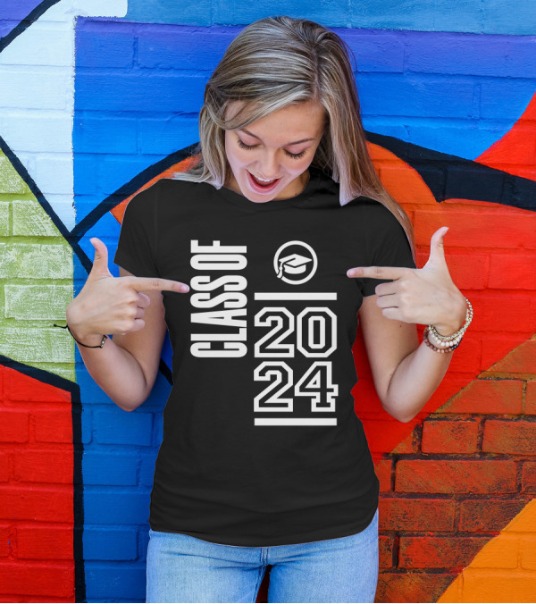 Class Of 2024 Graduation Cap Icon College Spirit T-Shirt