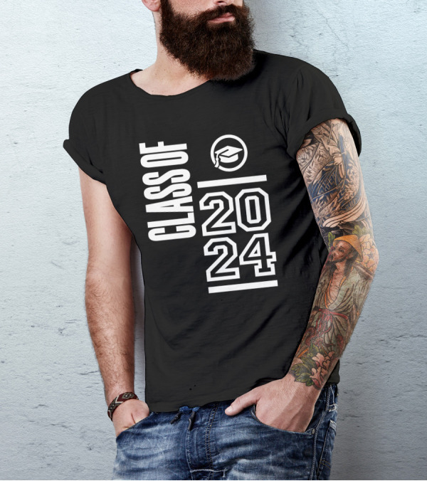 Class Of 2024 Graduation Cap Icon College Spirit T-Shirt