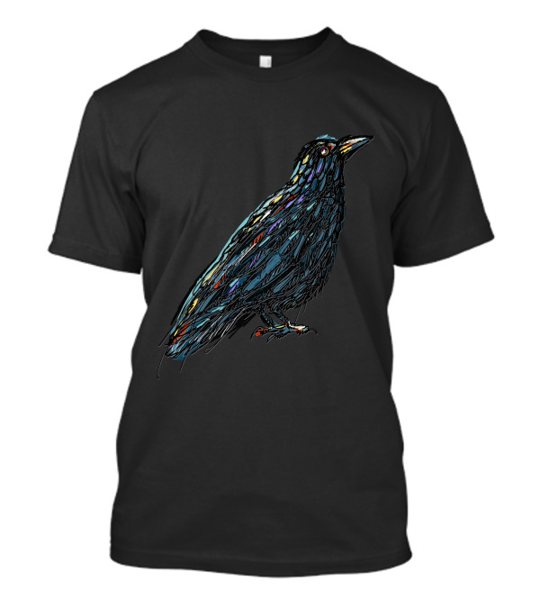 CrowS Feet Vibrant Feathered Crow T-Shirt