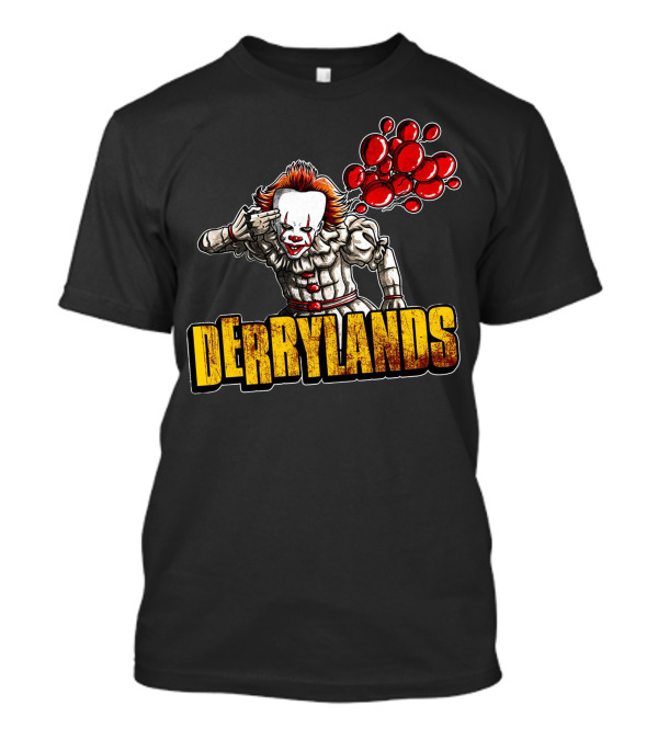 Derrylands Pennywise Clown With Red Balloons T-Shirt
