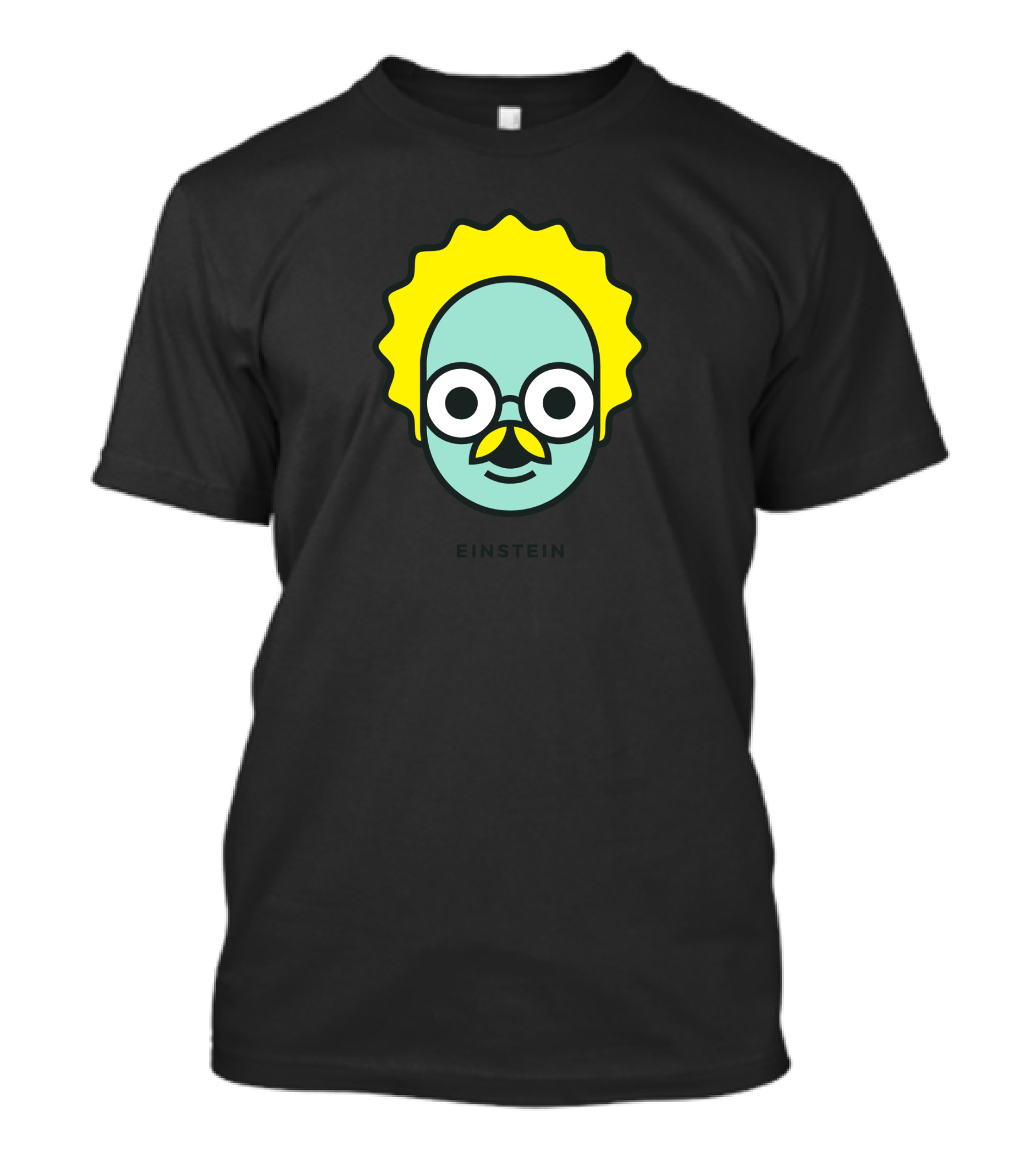 Einstein Cartoon Character With Yellow Hair And Glasses T-Shirt