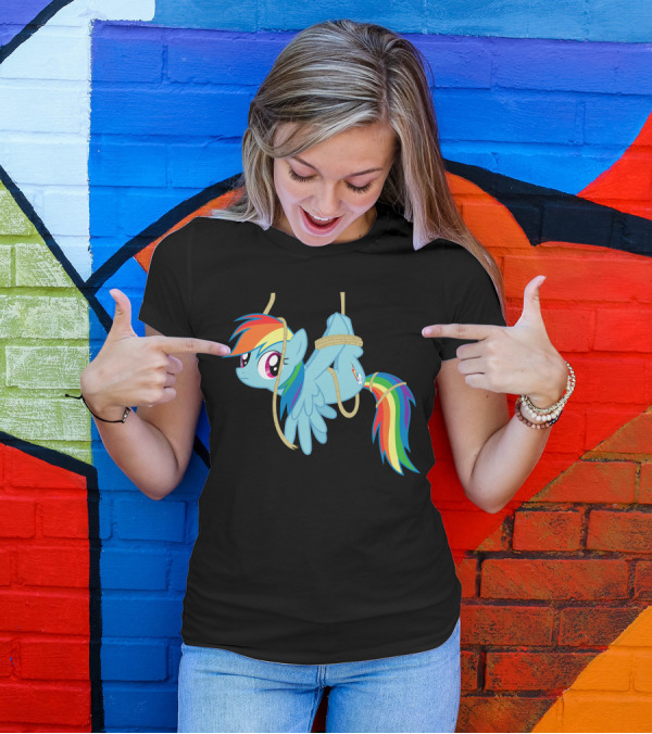 My Little Pony Rainbow Dash Entangled In Ropes Adventure T-Shirt