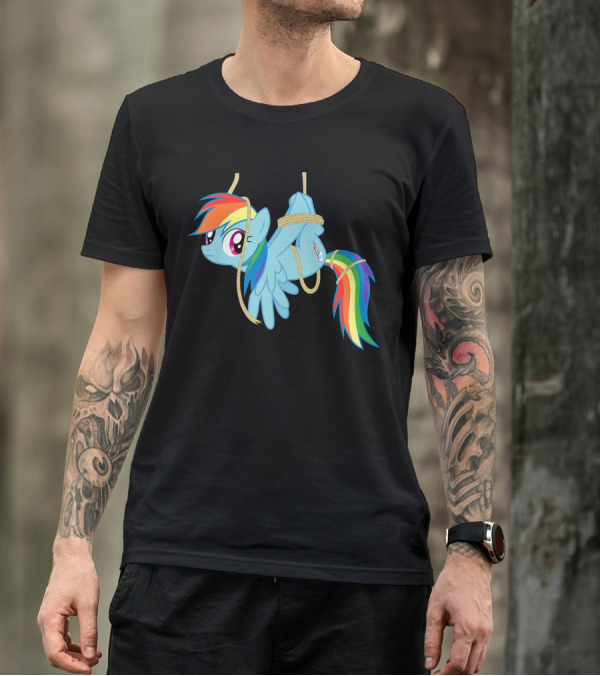 My Little Pony Rainbow Dash Entangled In Ropes Adventure T-Shirt