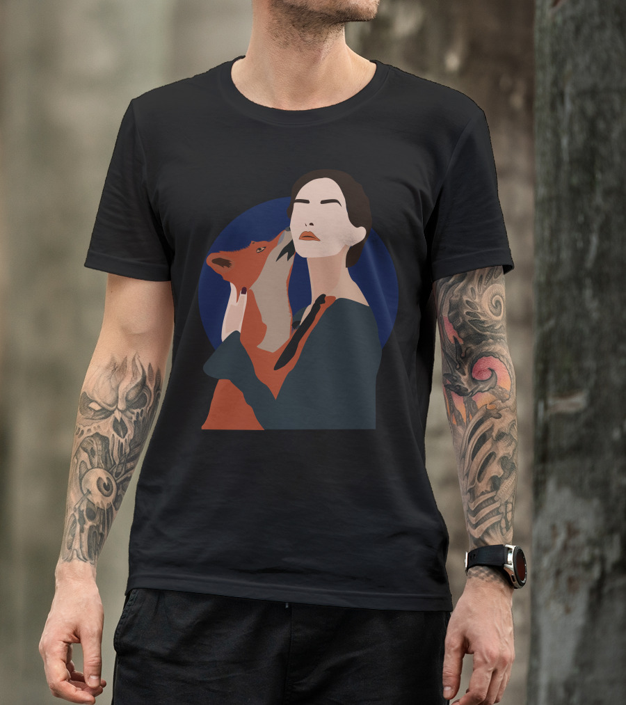 Fc Retro Style Woman And Fox T-Shirt