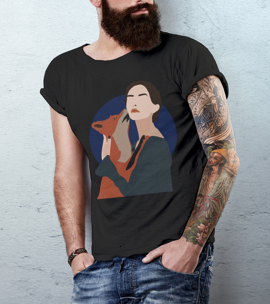 Fc Retro Style Woman And Fox T-Shirt