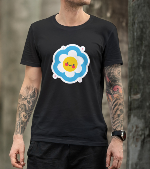 Flower Sun Smiley Face Blossom T-Shirt