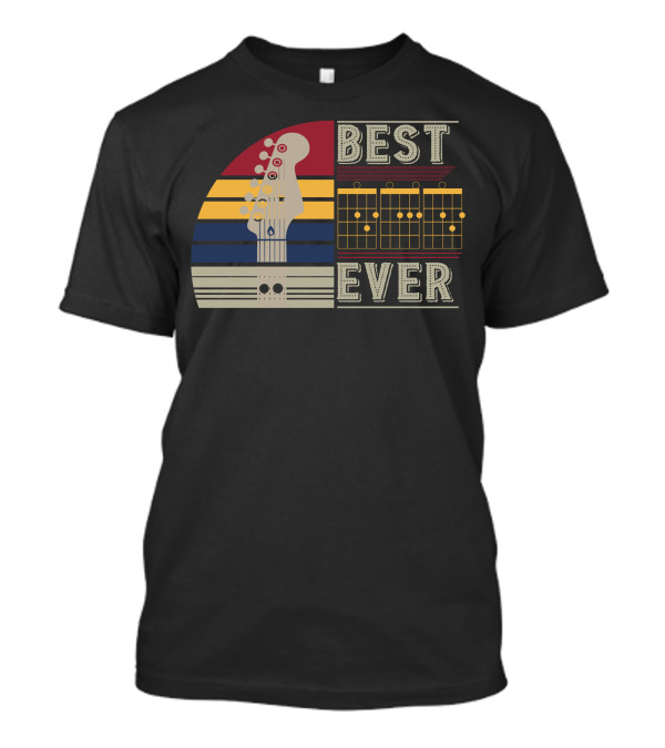 Guitar Dad Best Ever Retro Style Musician's Gift T-Shirt