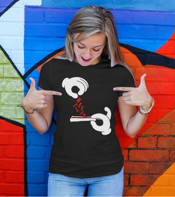 Addicted Netflix Parody Hand T-Shirt