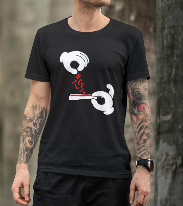 Addicted Netflix Parody Hand T-Shirt