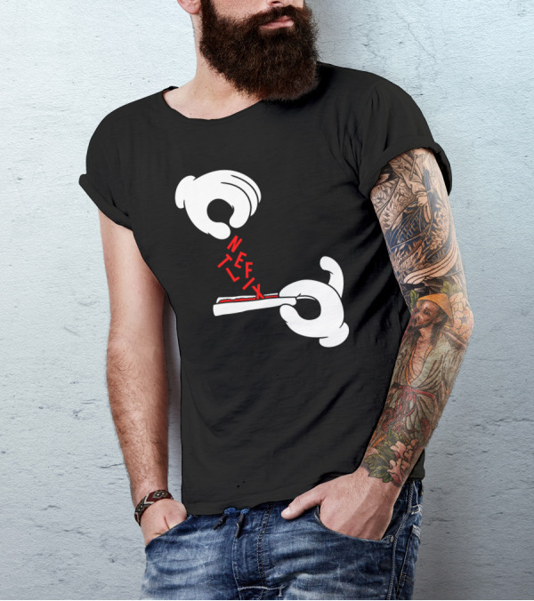 Addicted Netflix Parody Hand T-Shirt