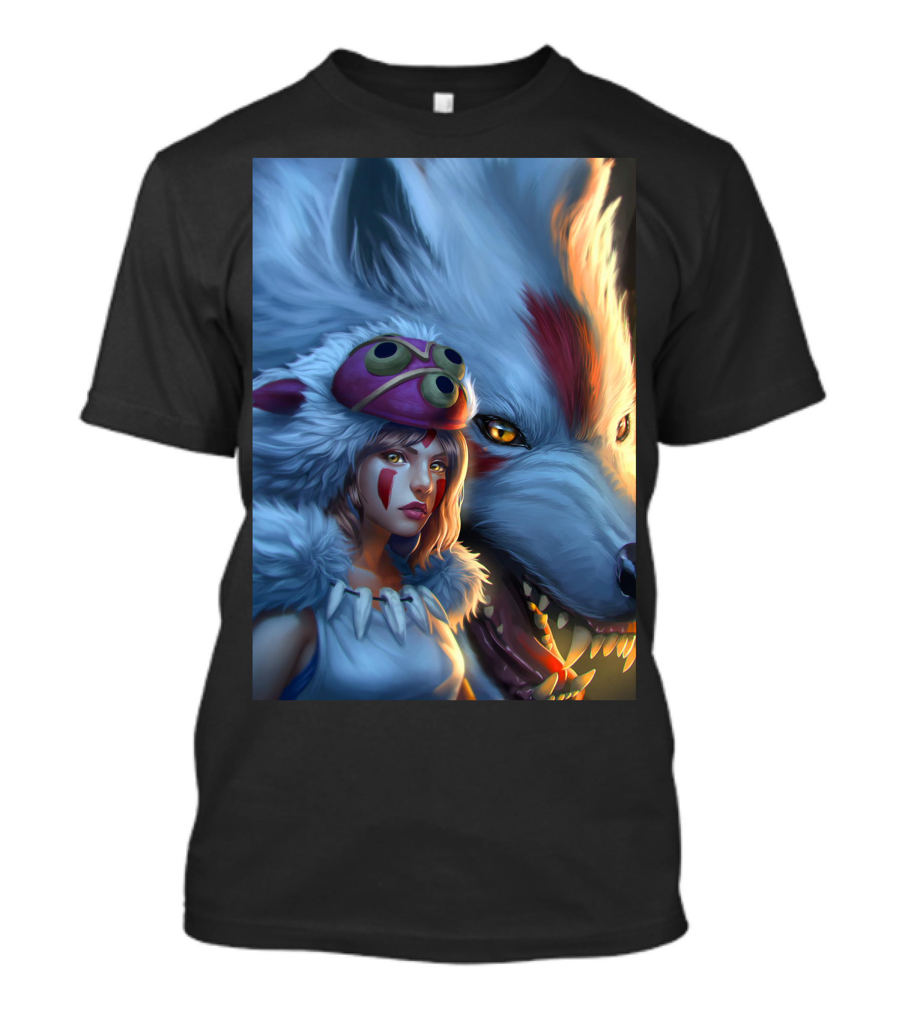 Beauty Plus Beast Princess Mononoke Wolf Companion T-Shirt
