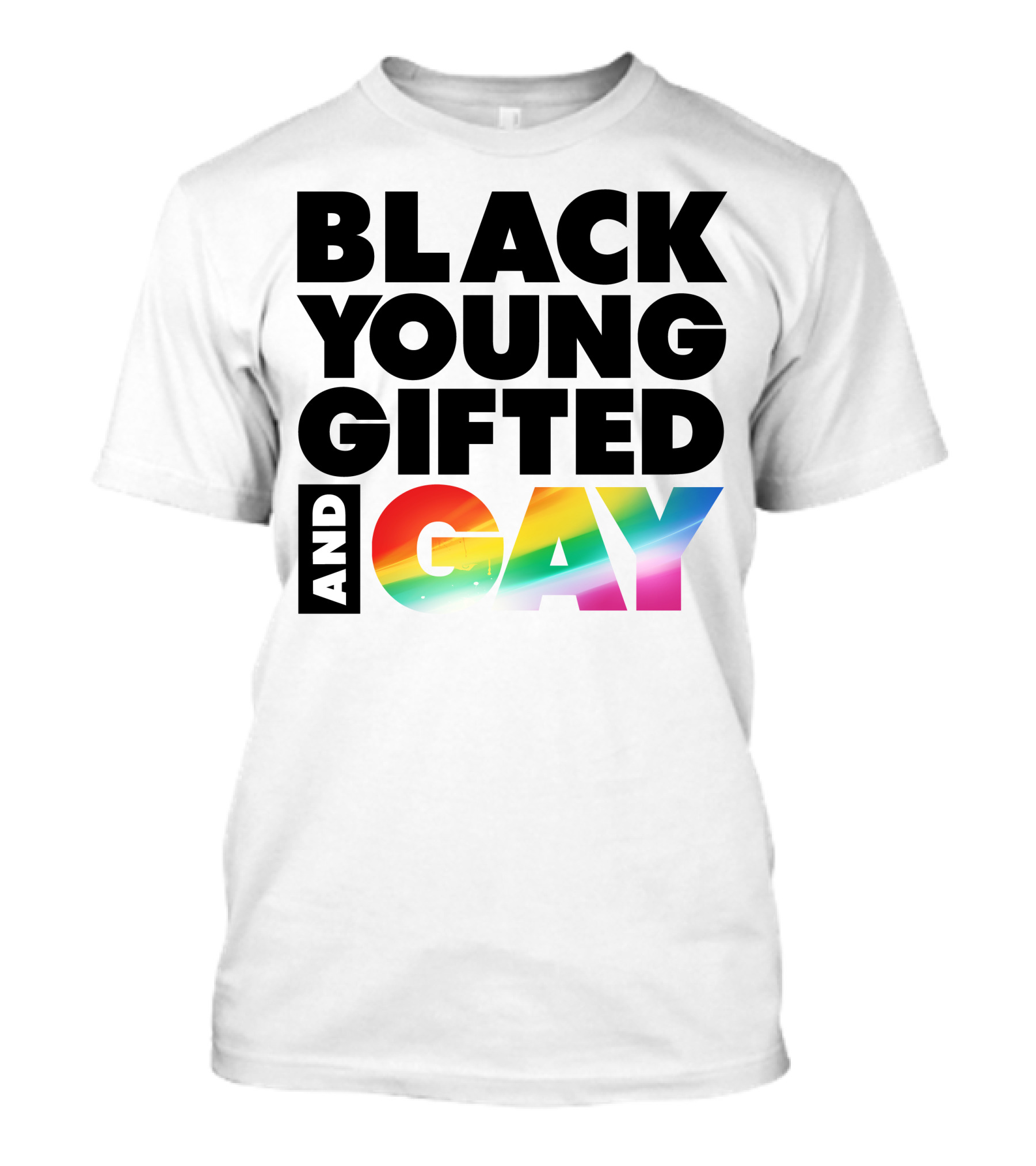 BLACK YOUNG GIFTED AND GAY RAINBOW T-Shirt