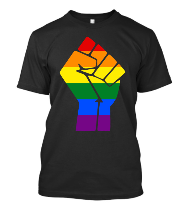 Blm Fist Rainbow Pride Flag T-Shirt