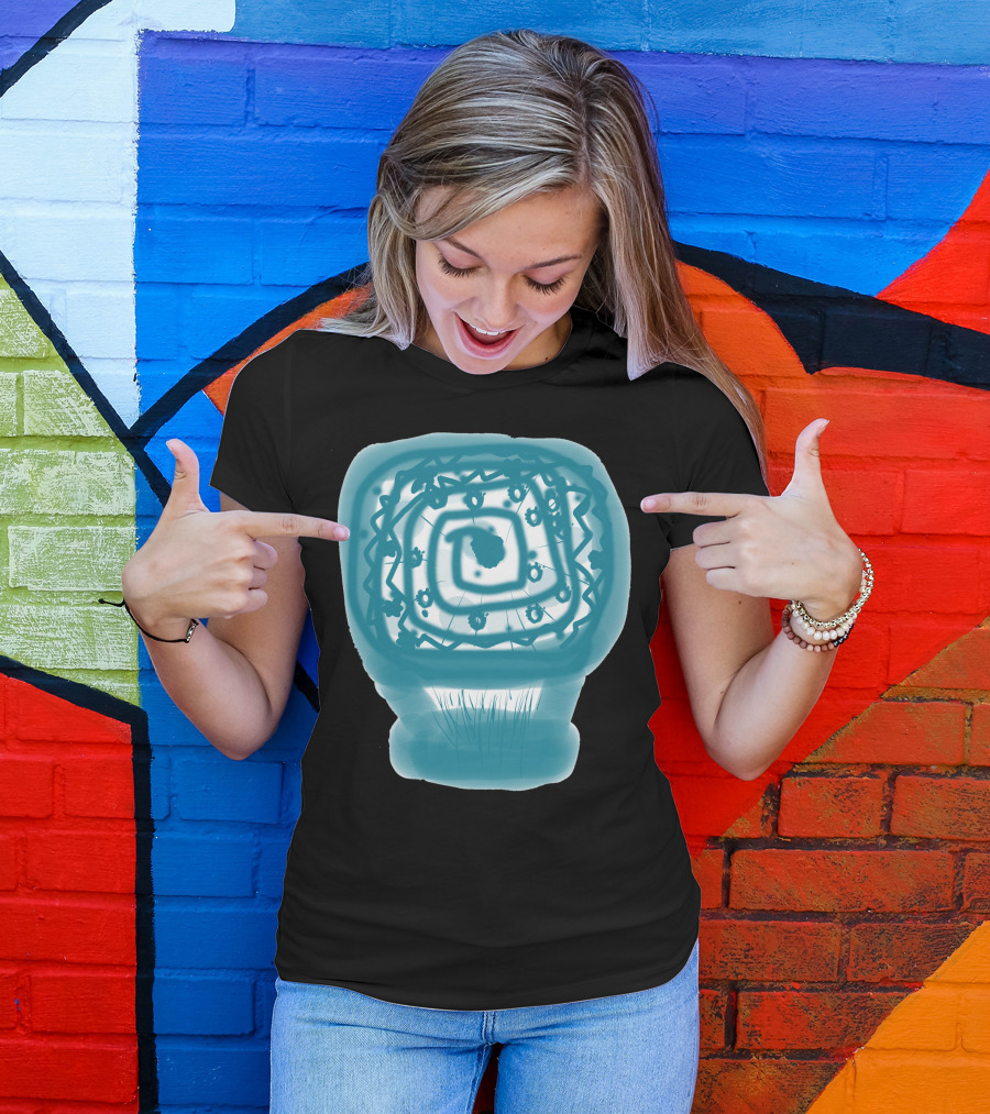 Blue Cupcake Abstract Spiral By Marceliana T-Shirt