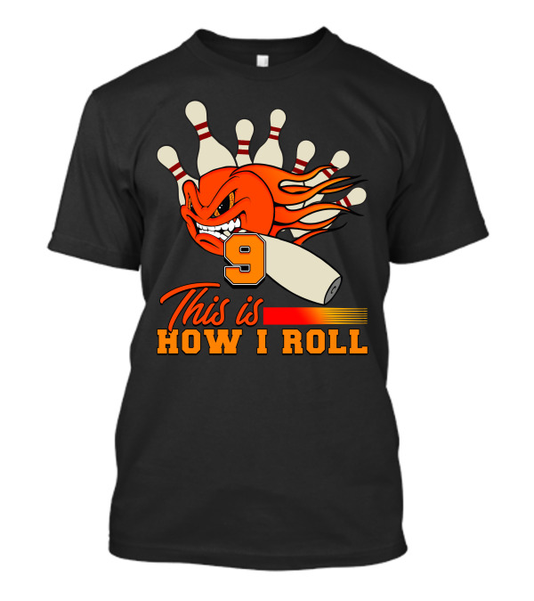 This Is How I Roll Bowling Kids 9 Pins T-Shirt