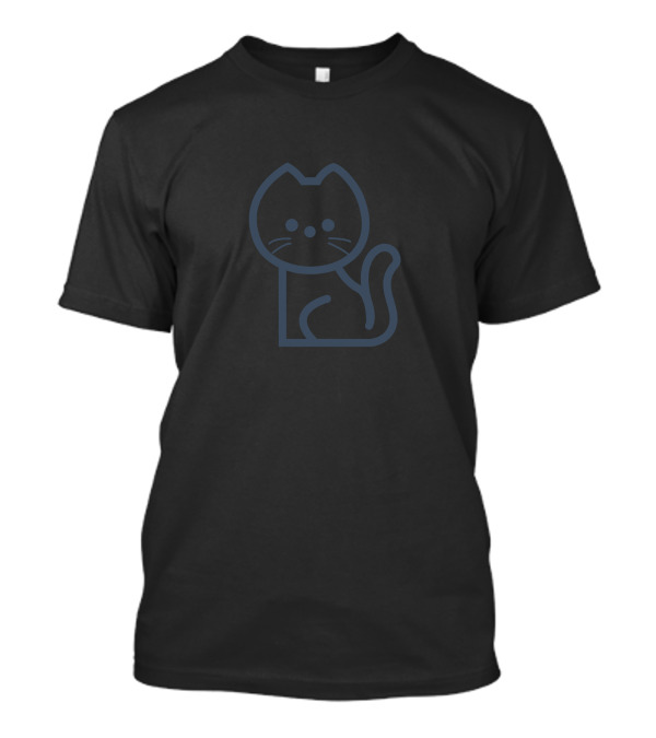Cutecat Line Art Kitty T-Shirt
