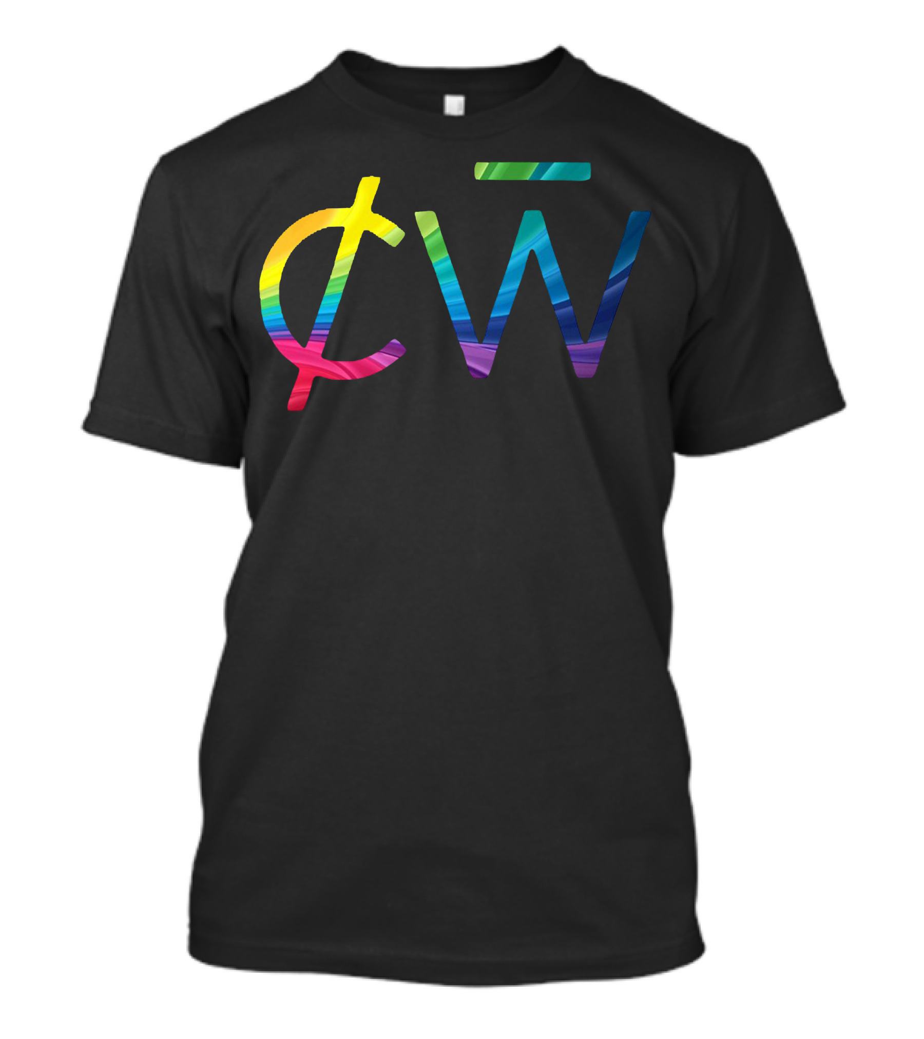 De Witte Colorful Rainbow Gradient T-Shirt