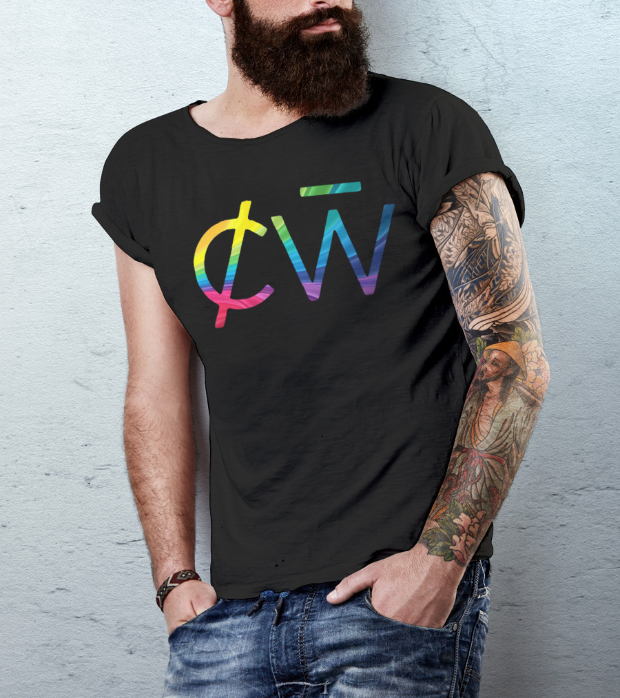 De Witte Colorful Rainbow Gradient T-Shirt