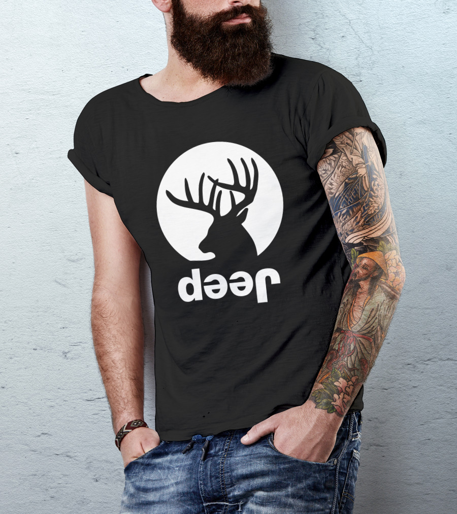 Deer Funny Raindeer Backwards Wildlife Humor T-Shirt
