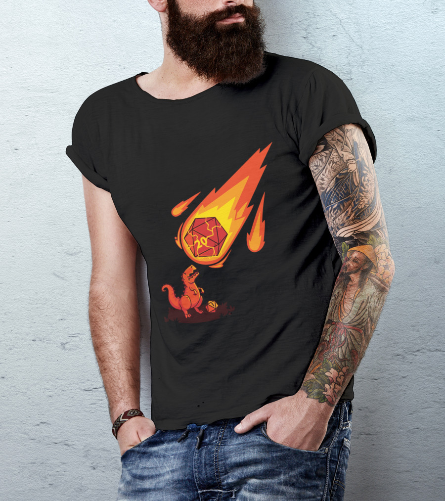 Dinosaur D20 Meteorite Impact T-Shirt