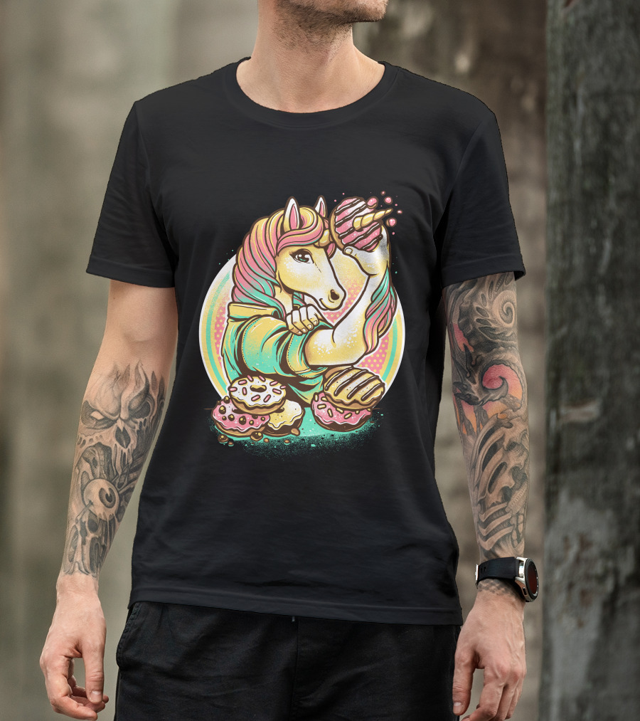 Dough It Unicorn With Doughnuts Mane And Colorful Donuts T-Shirt