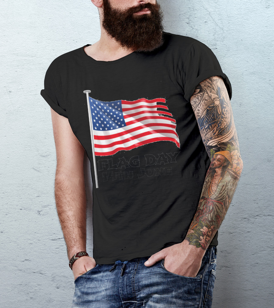 Flag Day 14th June USA Flag T-Shirt