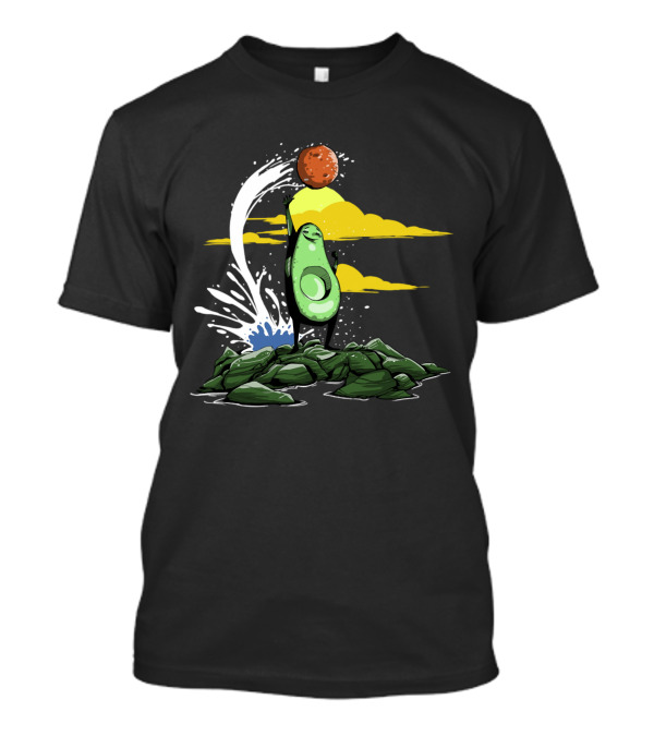 Free The Avocado Basketball Slam Dunk Clouds T-Shirt