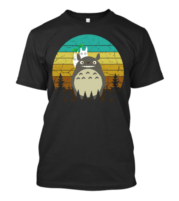 Totoro Forest Sunset Ghibli Studio Movie Character T-Shirt
