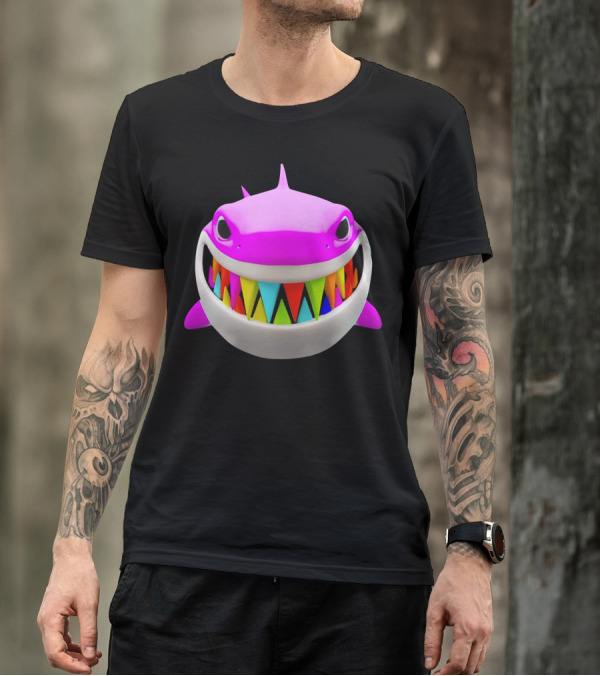 Gooba Shark Colorful Teeth Fantasy Character T-Shirt