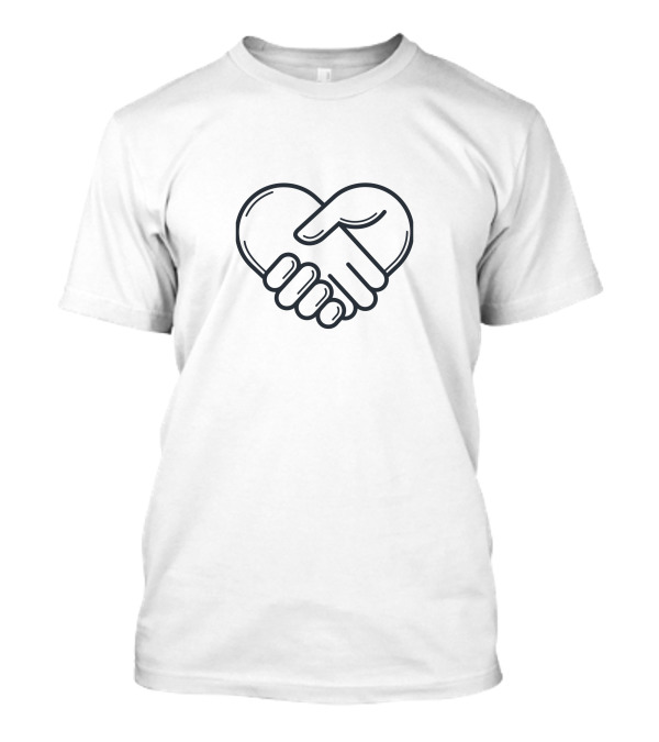 Handshake Heart Unity Gesture T-Shirt