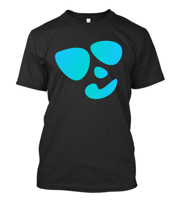 Happy Blob Abstract Blue Shapes T-Shirt