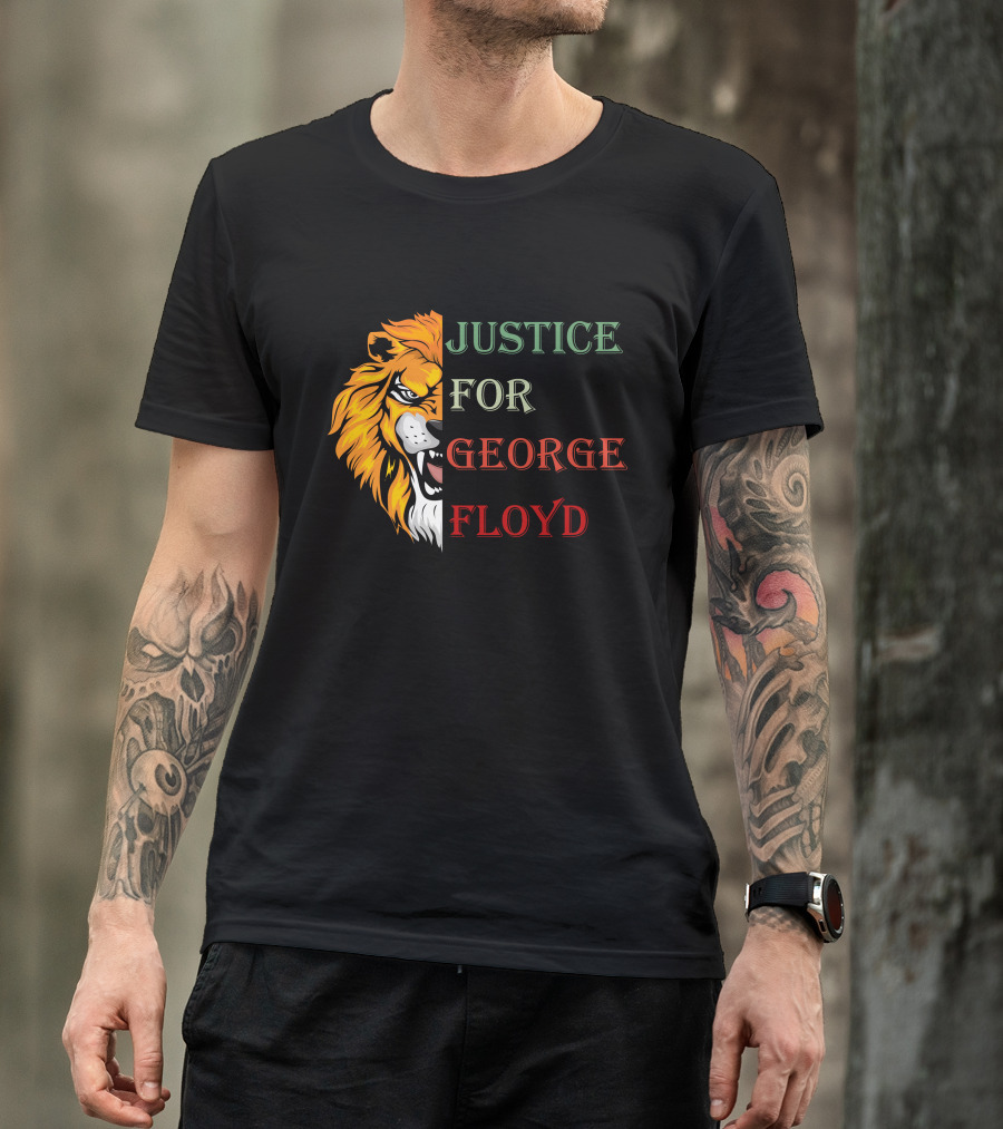 Justice For George Floyd Lion T-Shirt