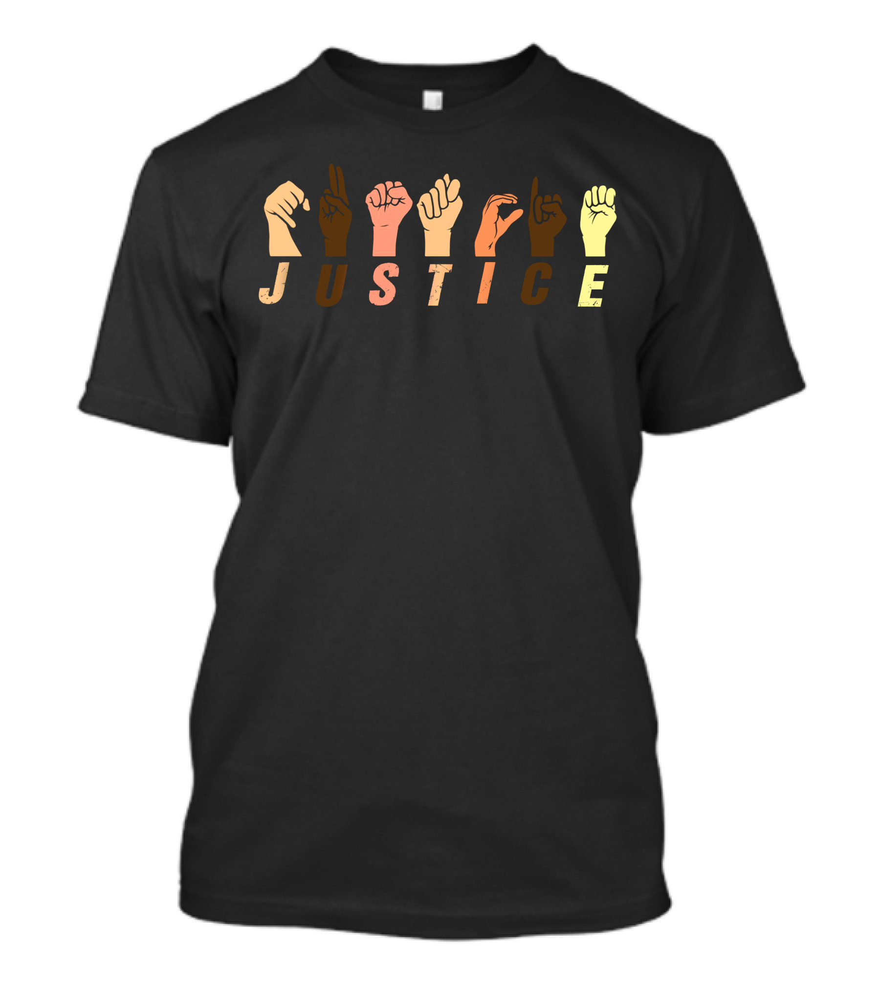 Justice American Sign Language Hand Symbols T-Shirt
