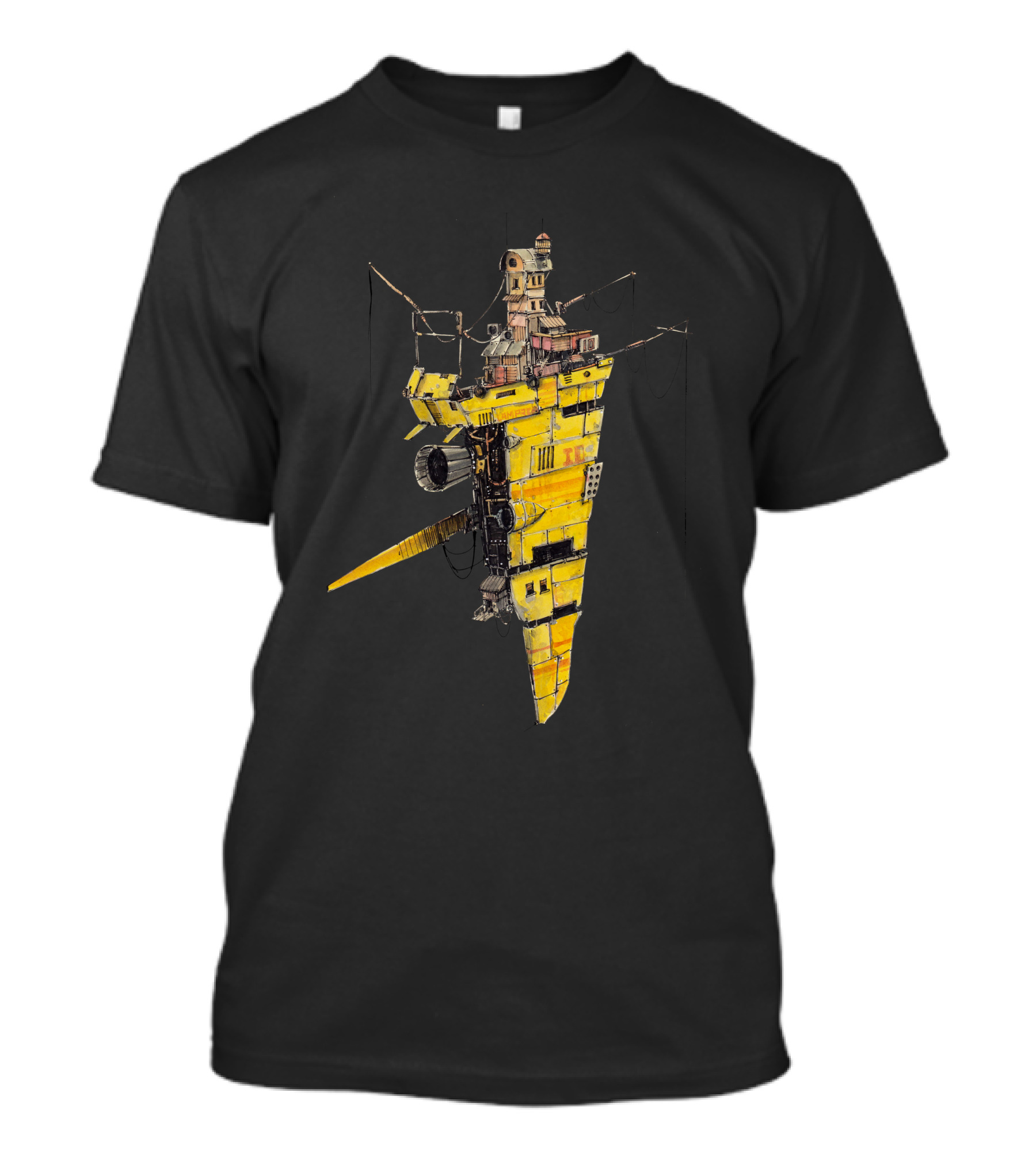 Lamprea Yellow Industrial Flying Structure T-Shirt
