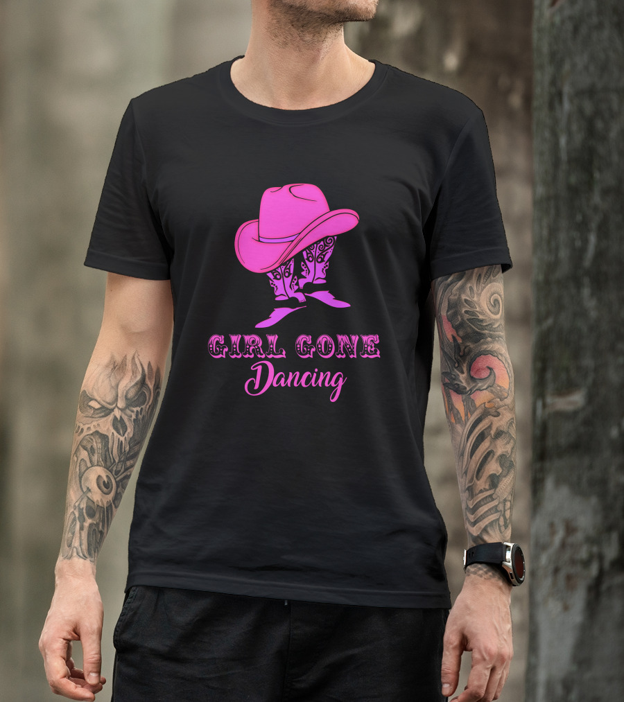 Girl Gone Dancing Linedance Music Cowboy Boots Hat T-Shirt