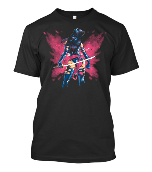 Psylocke Pink Butterfly Wings Katana Warrior T-Shirt