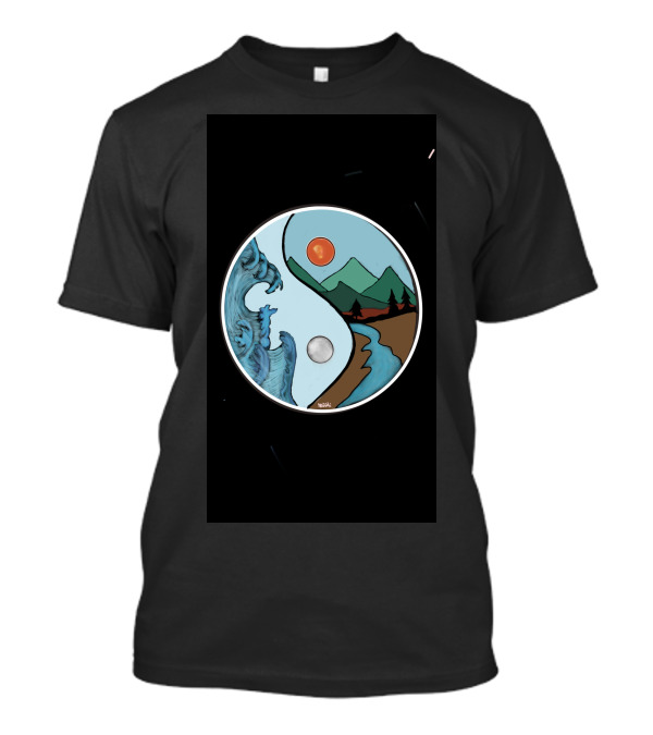 Mountain Sea Yin Yang Harmony T-Shirt