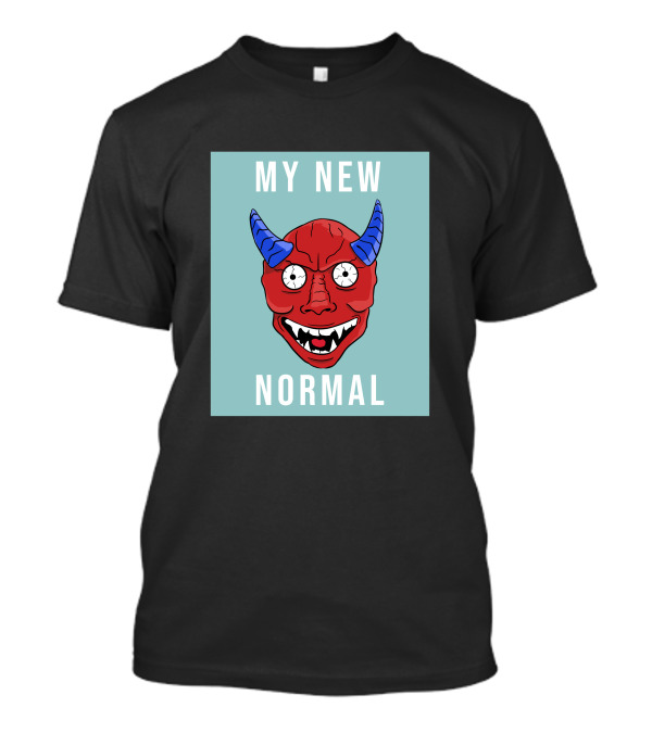 My New Normal Red Devil Face With Blue Horns T-Shirt