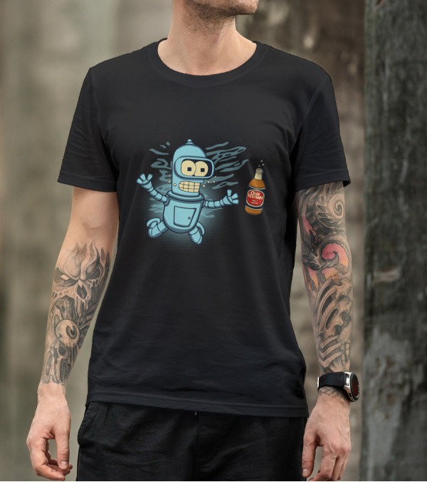 Bender Chasing Olde Fortran Nevermind T-Shirt