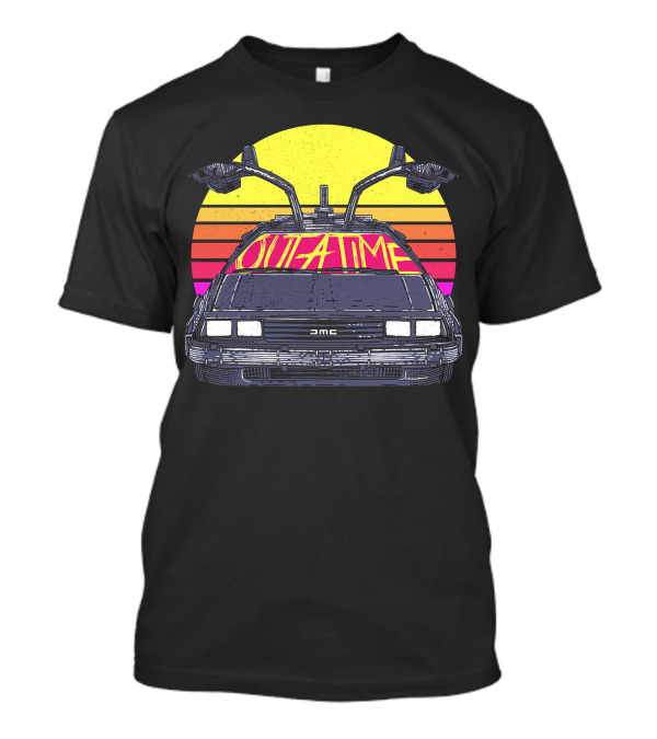 Outatime 80s DeLorean Sunset Vintage Style Retro Car T-Shirt