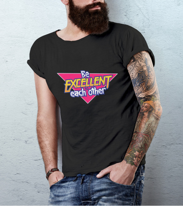 Be Excellent To Each Other Retro Triangle T-Shirt