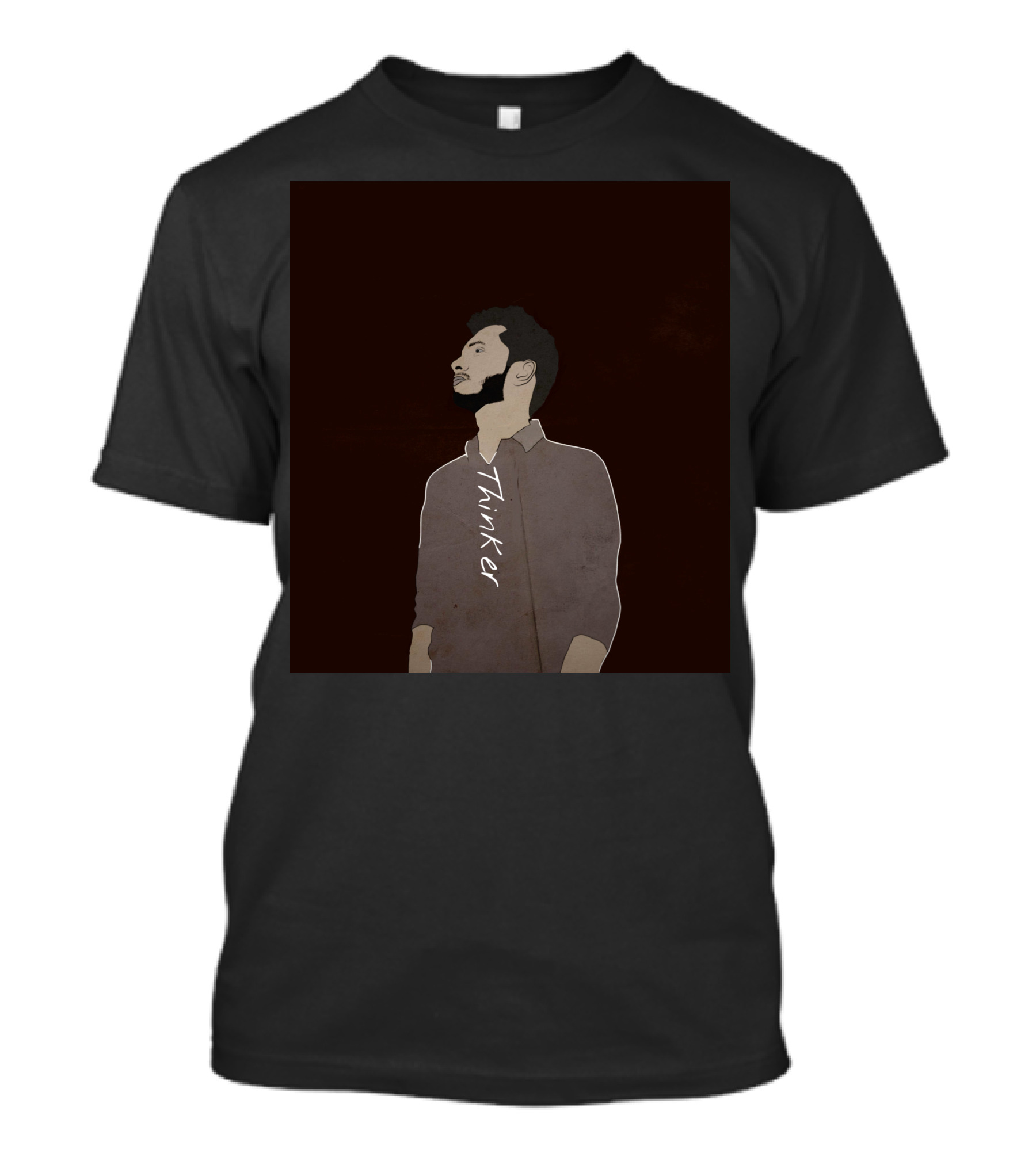Thinker Image With Pensive Look T-Shirt