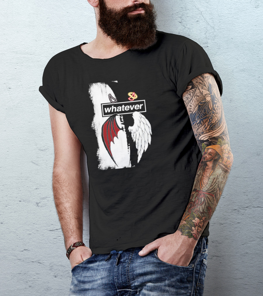 Whatever Angel Devil Wings Yin Yang T-Shirt
