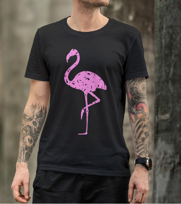 Pink Flamingo Retro Memphis T-Shirt